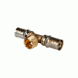 Пресс тройник Stout 16x1/2" с НР резьбой (арт.SFP-0008-161216 )