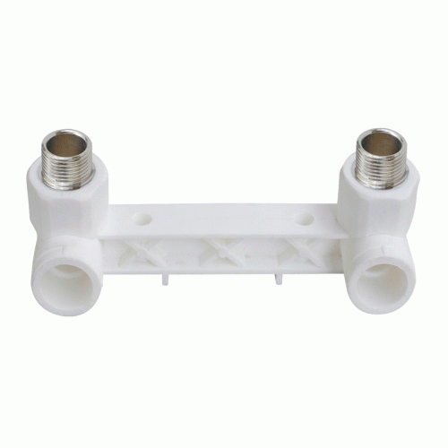 Водорозетка двойная полипропиленовая Политэк 25x1/2" мм с НР резьбой