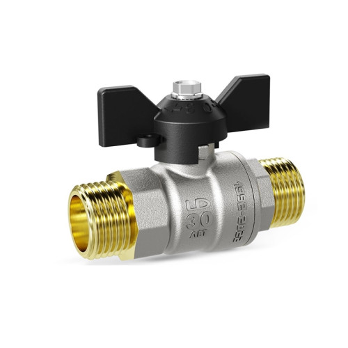 Кран шаровой LD НР/НР резьба 1/2" ручка-бабочка