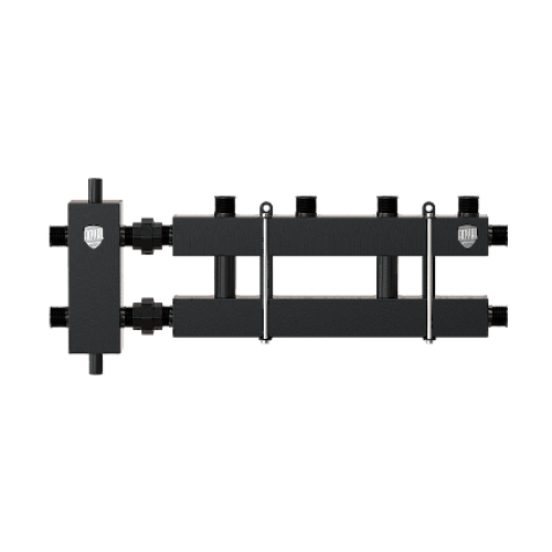 Блок коллекторный на 2-3 выхода (вверх-вниз), стрелка 60 кВт, с кронштейнами