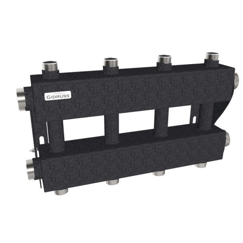 Коллектор модульный Gidruss MK-150-4DUх25 до 150 кВт 1 1/2" 5 контуров
