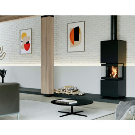 Печь-камин Defro Home Intra XSM C VER Compact 1 8 кВт красная сталь