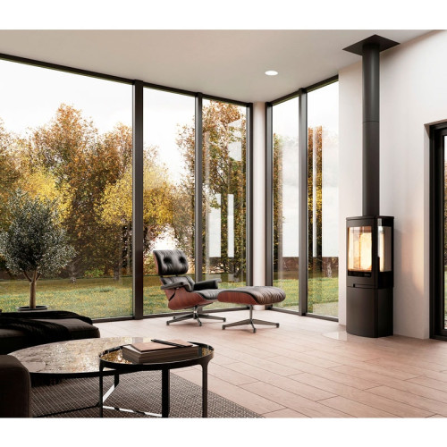 Печь-камин Nordpeis Duo 5 вертикальный 5 кВт чёрный Печь-камин Nordpeis Duo 5 вертикальный 5 кВт чёрный