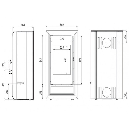 Печь-камин Defro Home Ignis 9 кВт золотая сталь