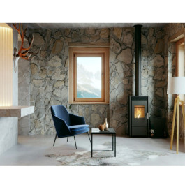 Печь-камин Defro Home Viva 6 кВт коричневая сталь