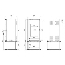 Печь-камин Defro Home Orbis Log 9 кВт белая сталь