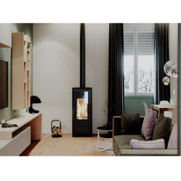 Печь-камин Defro Home Ignis 9 кВт белая сталь