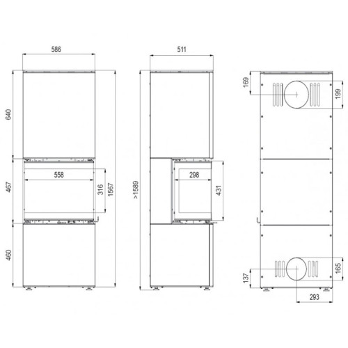 Печь-камин Defro Home Intra XSM C VER Compact 1 8 кВт белая сталь