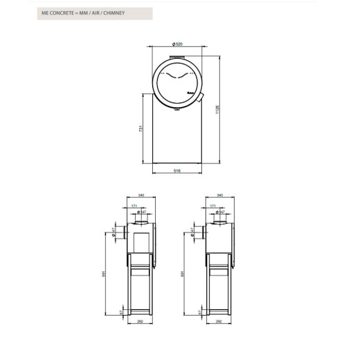 Печь-камин Nordpeis Me Oak без боковых стёкол Печь-камин Nordpeis Me Oak без боковых стёкол