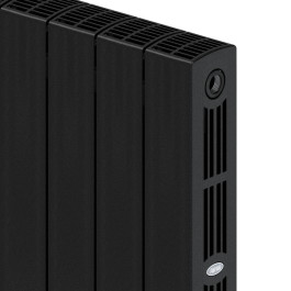 Биметаллический радиатор Rifar SUPReMO 350 8 секций цвет Антрацит (боковое подключение)