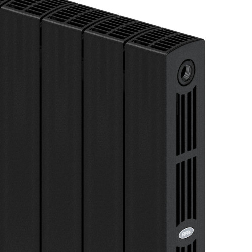 Биметаллический радиатор Rifar SUPReMO 500 12 секций цвет Антрацит (нижнее правое подключение)