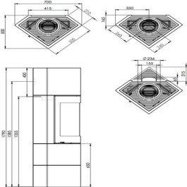 Печь-камин Nordpeis Odense 6 кВт топка S-31A