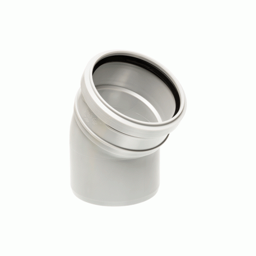 Отвод канализационный однораструбный Uponor Decibel 160мм 30° (арт.1087217)