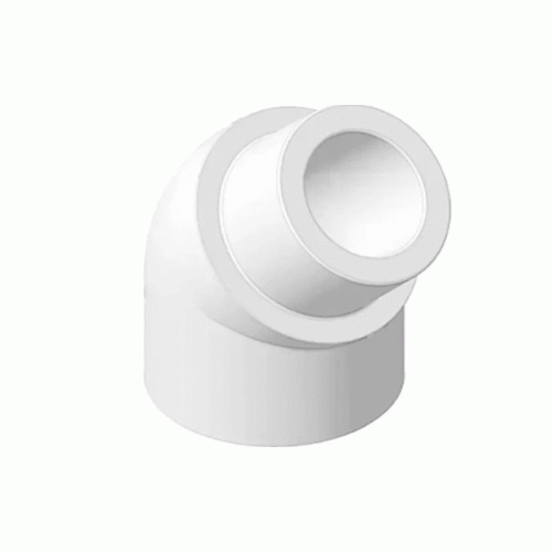 Отвод переходной полипропиленовый Политэк 45° 25 мм внутренняя/наружная