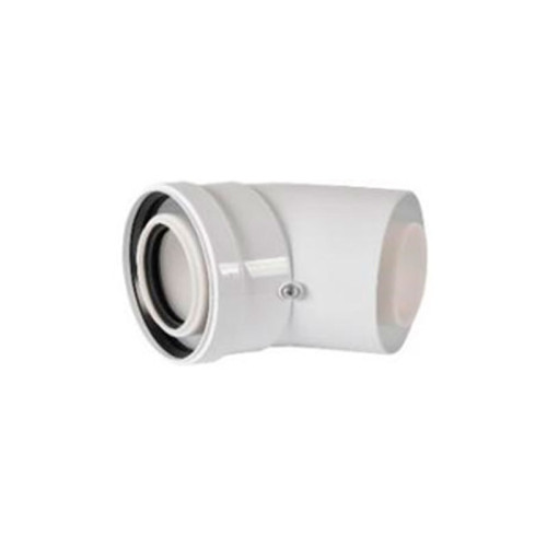 Отвод конденсационный 45° Rommer DN 60/100 Отвод конденсационный 45° Rommer DN 60/100