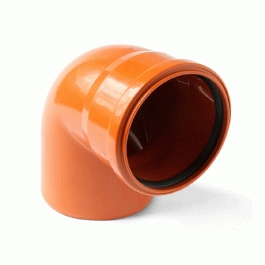 Отвод канализационный наружный Политэк 160x87° мм