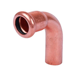 Отвод Sanha 15 мм 90° однораструбный медный под пресс арт.16001A15