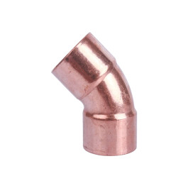 Отвод двухраструбный 45° JINTIAN медный 15мм