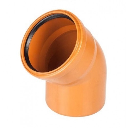 Отвод канализационный рыжий Ø160 30° ПВХ Nashorn