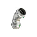Угол пресс Viega Sanpress Inox 35мм. 45° из нержавейки (арт. 435813) серия 2326