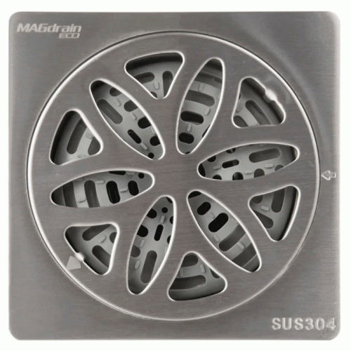 Трап для душа MagDrain PC03Q50-B (100*100, магнитный клапан, Нерж. Матовый) Трап для душа MagDrain PC03Q50-B (100*100, магнитный клапан, Нерж. Матовый)