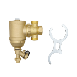 Магнитный сепаратор шлама поворотный универсальный НР 1" корпус- латунь Rommer