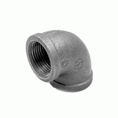 Угольник чугунный неоцинкованный Fittex Plus 15х1/2"