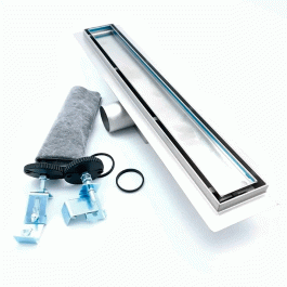 Трап для душа под плитку TIM нержавеющий 70 см сухой гидрозатвор