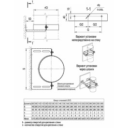 Штанга для стенового хомута Ferrum длина 1000 мм