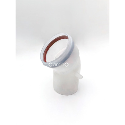 Угол 45° PP-R Camino конденсационный 80 мм раструб-хомут Угол 45° PP-R Camino конденсационный 80 мм раструб-хомут