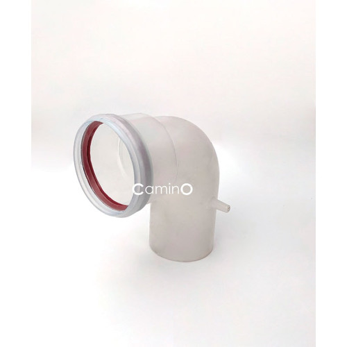 Угол 90° PP-R Camino конденсационный 80 мм раструб-хомут
