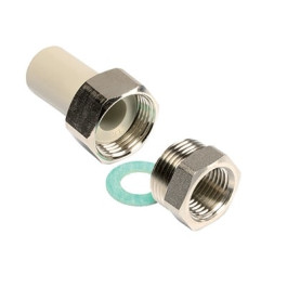 Муфта комбинированная разъёмная Ekoplastik Wavin 20x1/2" ВР под муфту