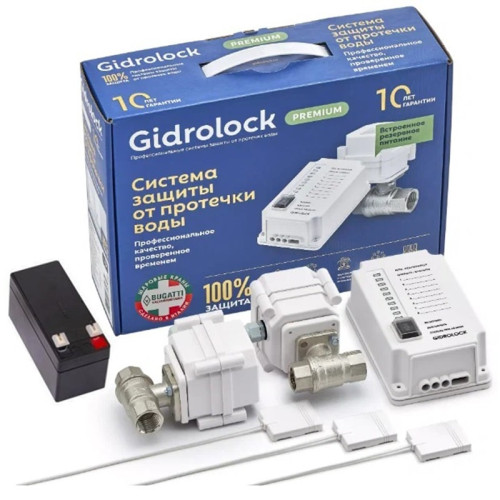 Защита от протечек воды Gidrolock Premium Bugatti 3/4" Защита от протечек воды Gidrolock Premium Bugatti 3/4"