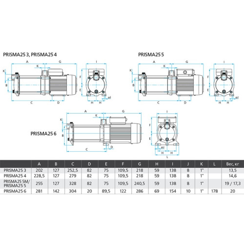Поверхностный насос ESPA Prisma 25 3