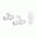 Комплект радиаторный прямой Delta 1/2" с термоголовкой М30x1.5 белый