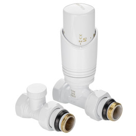 Комплект термостатический прямой Valtec 1/2" арт.VT.046.WR.04 (Белый)