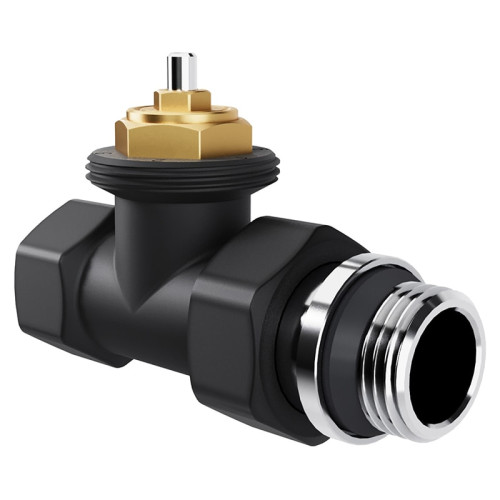 Набор термостатический прямой Royal Thermo Design 1/2"М30х1,5 (Черный)