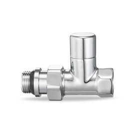 Клапан запорный радиаторный прямой Varmega 1/2" резьба ВР/НР, цвет хром