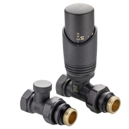 Комплект термостатический прямой Valtec 1/2" арт.VT.046.GR.04 (Серый)