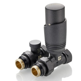 Комплект термостатический прямой Valtec 1/2" арт.VT.046.GR.04 (Серый)