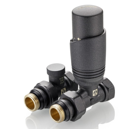 Комплект термостатический прямой Valtec 1/2" арт.VT.046.GR.04 (Серый)