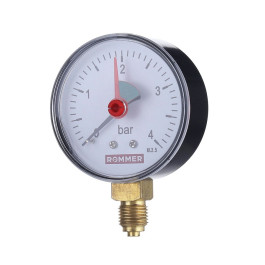 Манометр радиальный Rommer 50 мм 1/4" 0-4 бар