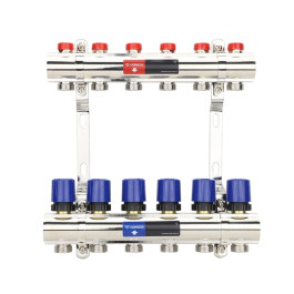 Коллектор Varmega из латуни без расходомеров на 10 выходов