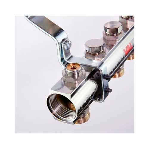 Коллектор Valtec для радиаторов 1"х 3/4" на 5 выходов (нержавейка) арт.VTC.588.EMNX.0605