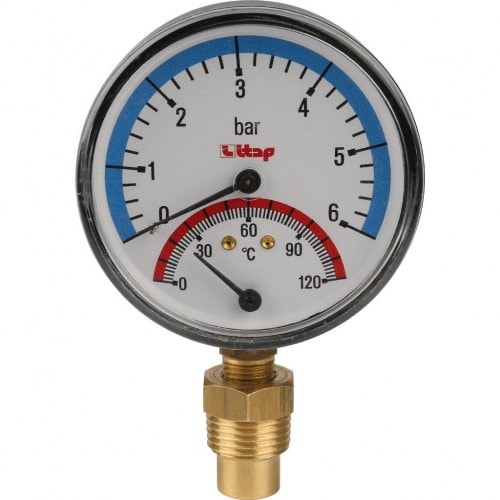 Термоманометр Itap 485 1/2 осевое подключение