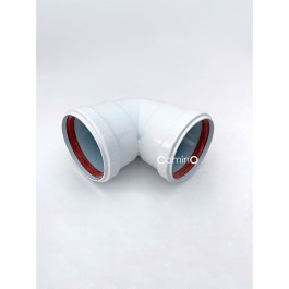 Угол 90° коаксиальный Camino 80 мм раструб-раструб