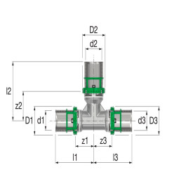 Пресс тройник редукционный COMAP 20x16x16 мм