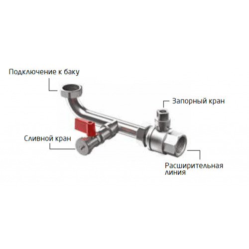Запорный кран со сливом Reflex AG, R 1"