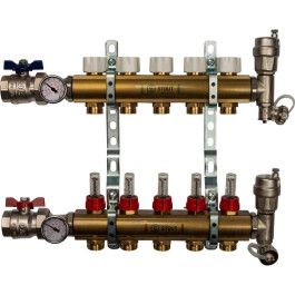 Коллектор из латуни с расходомерами на 5 выходов Stout SMB 0473 000005