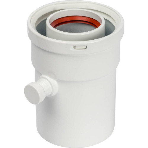 Элемент дымохода конденсатосборник вертикальный DN60/100, п/м уплотнения в комплекте (лого) Stout